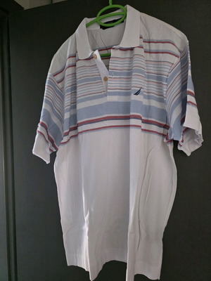 Nautica short-sleeve shirt with collar new, size L, authentic