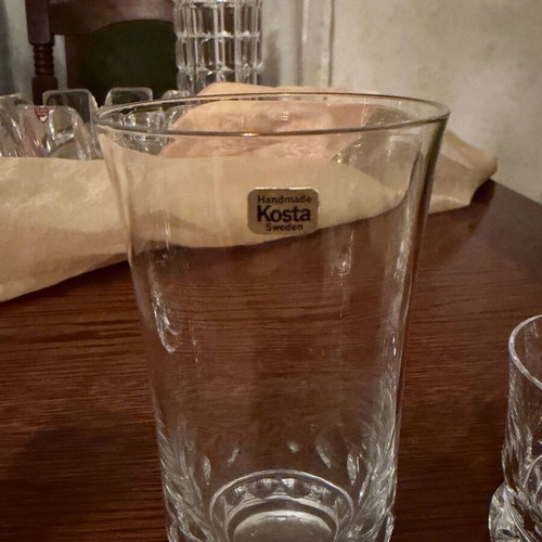 Kosta Boda crystal glass set 28 pieces new