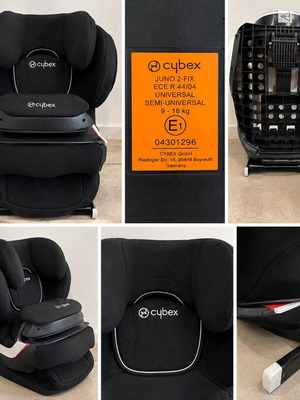 Cybex Juno 2-Fix child car seat, black, 9-18 kg