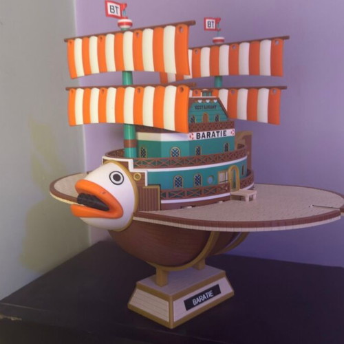 3D Printed Πλοίο Baratie One Piece με βάση