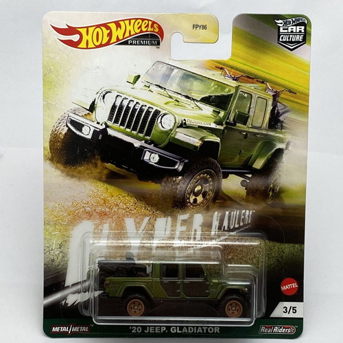 Hot Wheels Premium Hyper Haulers 2020 Jeep Gladiator Green Real Riders new