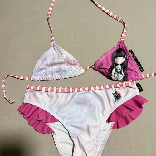 Santoro Gorjuss Rosebud girls' bikini swimsuit like new, for ages 7-8