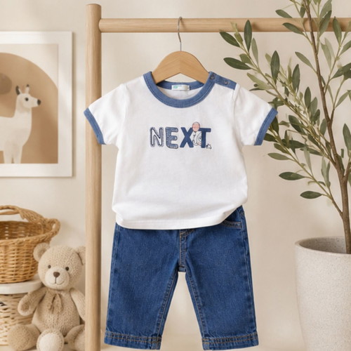 Benetton baby clothing set like new, 6 months