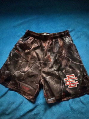 Eric Emmanuel Realtree Camo Orange shorts new, men's size L
