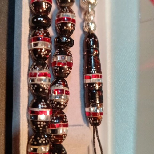 Handmade Komboloi from Yousouri with Zircon Beads and Silver