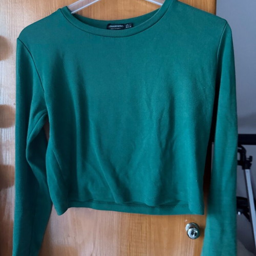 Stradivarius women's top like new, green, size L