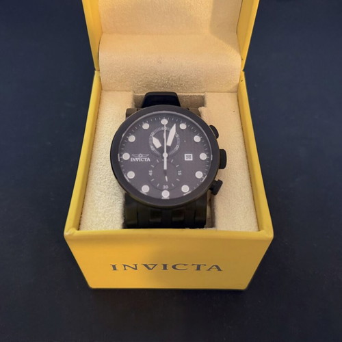 Invicta DNA Racer watch used, black silicone strap, chronograph