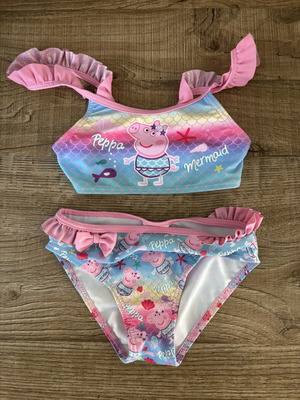Peppa Pig bikini swimsuit for 4-year-old girl, like new, multicolor