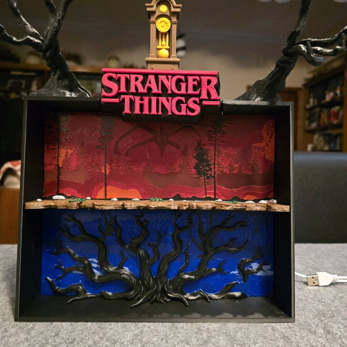 3D Printed Funko Kinder Joy Diorama Stranger Things with LED Light
