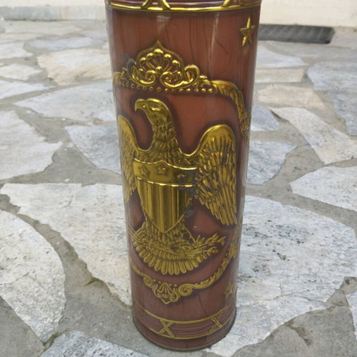 Cylindrical metal box used