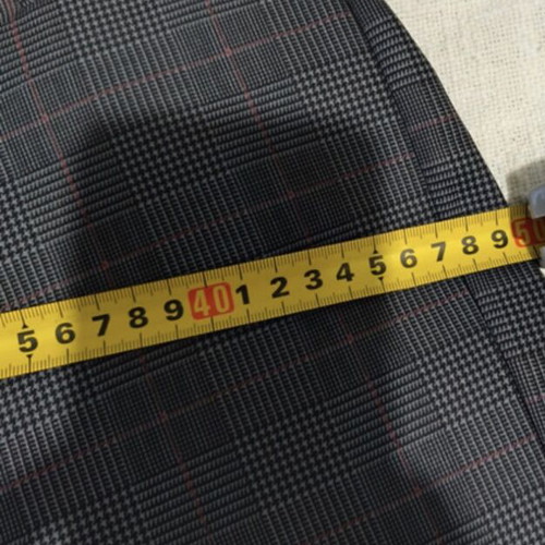 Elastic checked pants gray like new, size XL or XXL