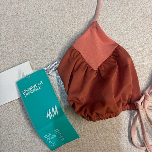 H&M triangle bikini new, red orange, size M