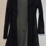 Black jacket one size with transparency like new