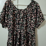 Blouse short-sleeve airy XXL like new, multicolored