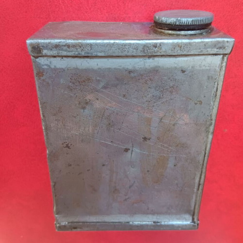 Military metal olive oil can used, collectible