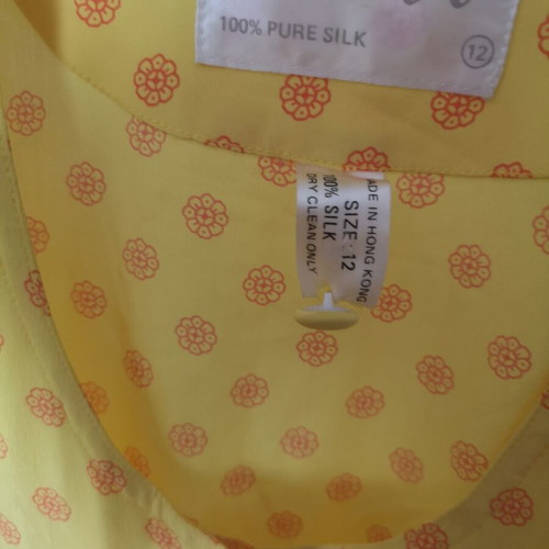 Vintage MAX midi dress 100% pure silk like new, size UK 12