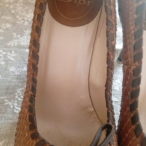 Dior leather pumps like new, beige and brown