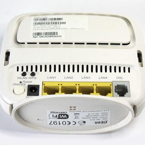 Wireless Modem Router ZTE ZXHN H108N used with 4 Ethernet ports