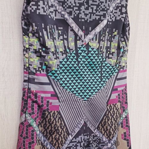 Attrativo short dress used with multicolor print