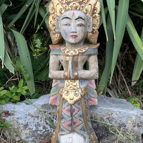 Balinese Wooden Statue of Hindu Deity Rama like new