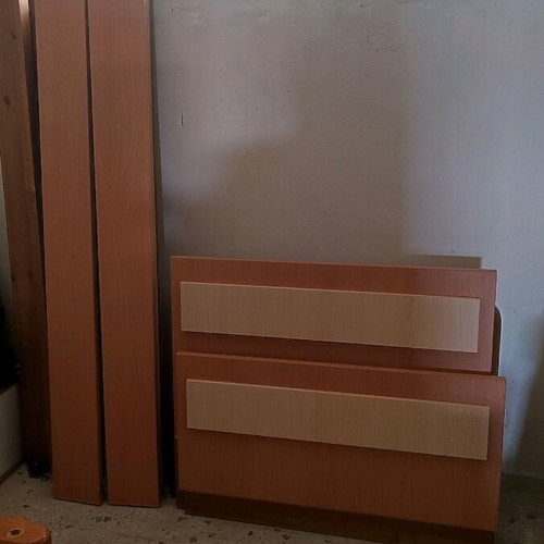 Bed with mattress used 190x90 with slats