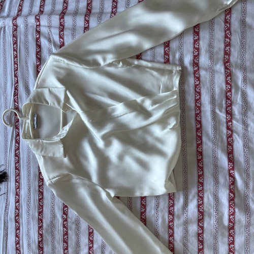 Stradivarius satin blouse white like new