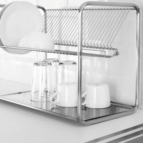 Dish rack like new with water drip tray