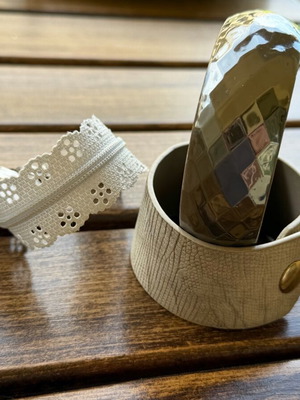 Set of 3 bracelets used, leather, handmade, plastic