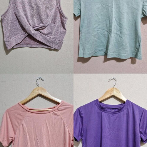 T-shirts used, pack of four, Shein and Koton, XS-S