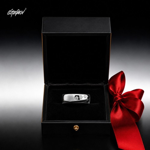 Zentri 925 Silver Ring with White Zircon Minimal Design New