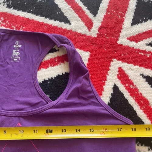 Zumba Wear Feel The Music purple top tank size XXL used