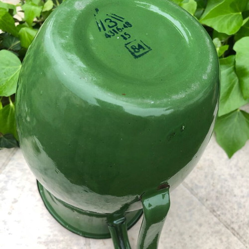 Green enamel pitcher 3L used in very good condition