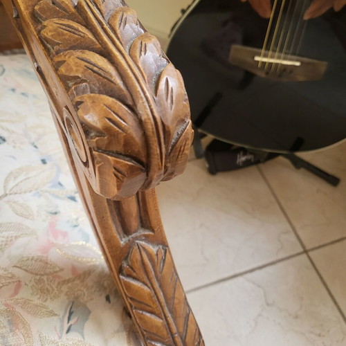 Vintage armchair used, made of rosewood, Egyptian style