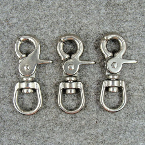 Lobster claw safety keychain new, silver