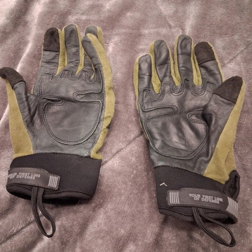 Armored Claw Shield Flex Tactical Gloves olive drab size L used