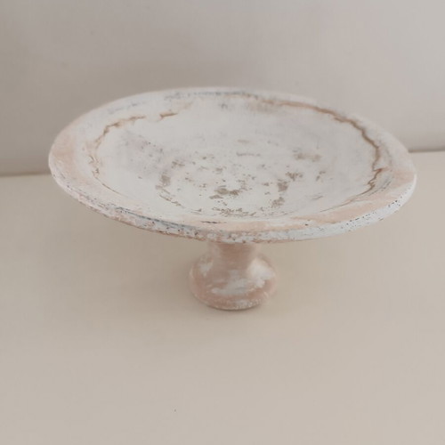 Decorative shabby chic pedestal plate