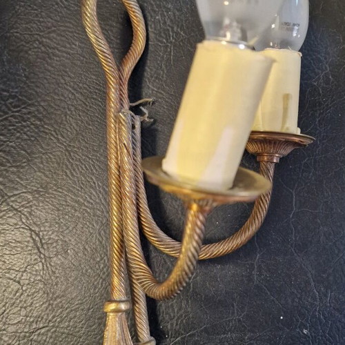 Bronze wall light antique vintage used