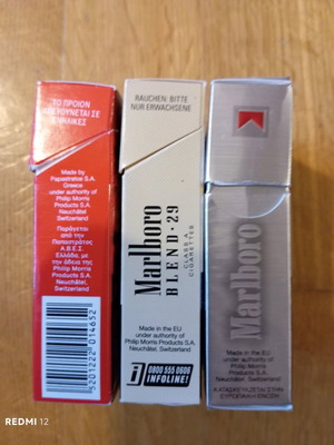 Marlboro empty cigarette boxes used