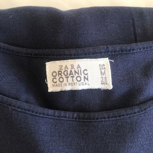 Zara blue top with short sleeves, size M, like new