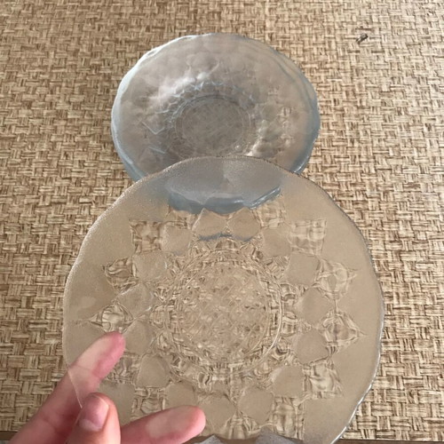 Dessert plates used, set of 6 with scratches