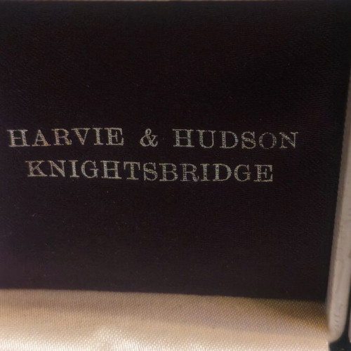 Harvie & Hudson Knightsbridge Cufflinks like new, real jade, gold tone