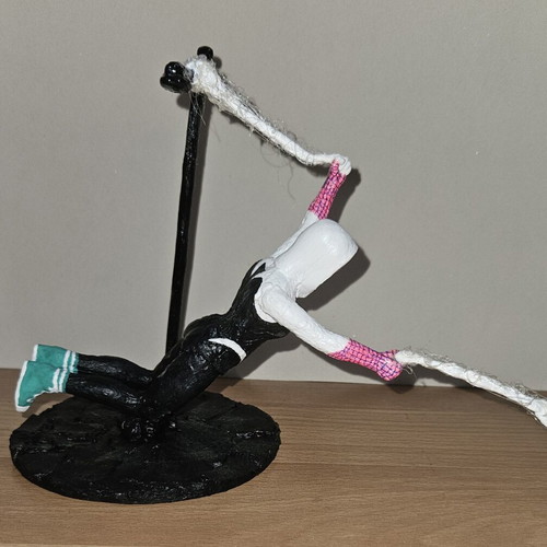 Handmade Spidergirl figurine for home decoration