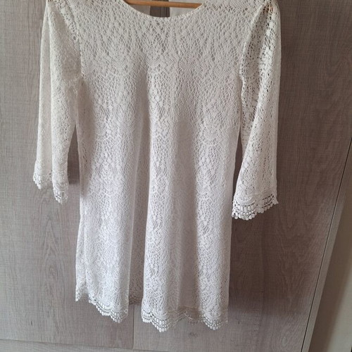 White lace mini dress, size Small