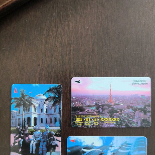 Singapore phone cards used, pack of 3