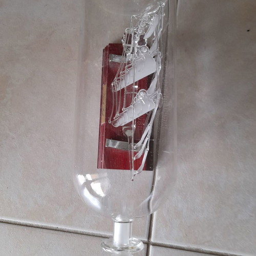 Gorch Fock decorative bottle used, glass 30×9 cm