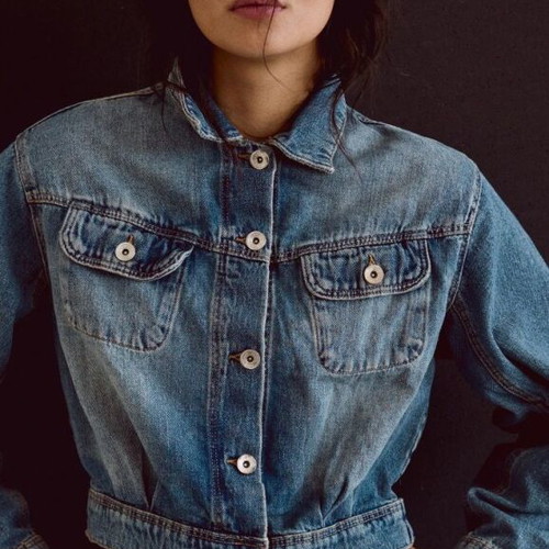 Bershka Denim Jacket 100% Cotton like new, blue, size XS