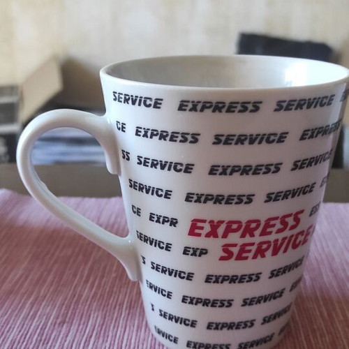 Cup used with slight chip on top edge