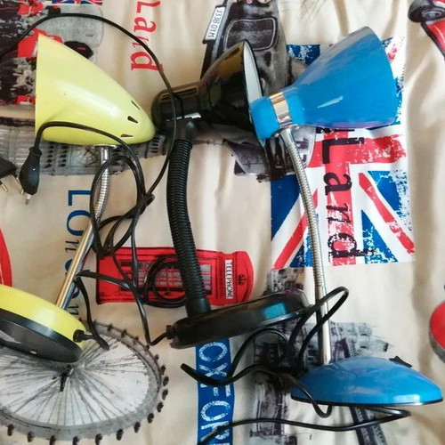 Table lamps used, set of 3, fully functional