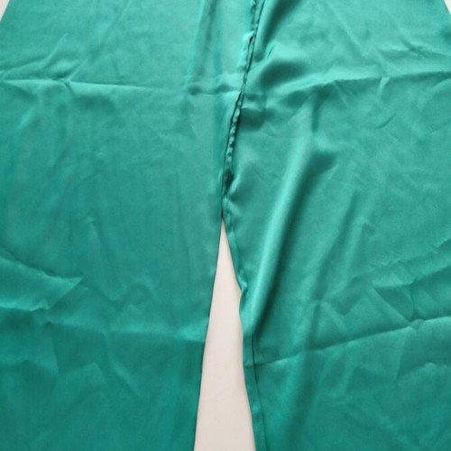 Women's satin pants green like new, size M