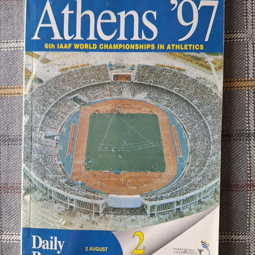 1997 6th IAAF World Championships in Athletics Athens daily programme used